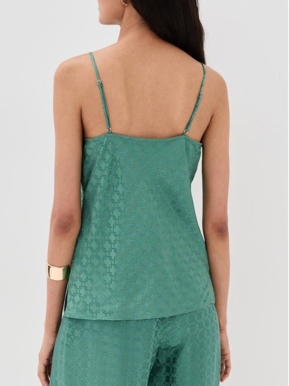 NWOT Veronica Beard Silk Patterned Pantsuit + Tank - Picture 4 of 16